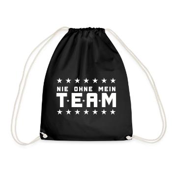 Mein Team - Turnbeutel - Schwarz - Vorne