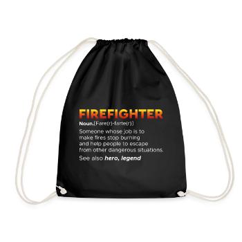 Fire brigade - Drawstring Bag - black - Front