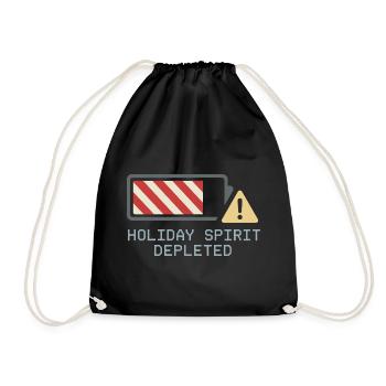 Holiday Hangover Post Christmas Mood New Year - Drawstring Bag - black - Front