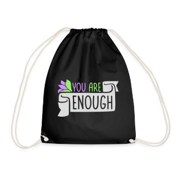 Vous êtes assez d’amour de soi Citation de motivation - Sac de sport léger - noir - Devant