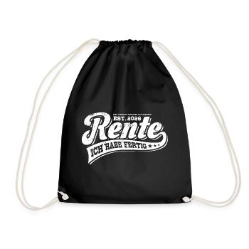 Rente 2026 | Retraite | Maison d’hôtes | J’ai fini - Sac de sport léger - noir - Devant