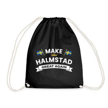 Halmstad City Pride Flags - Drawstring Bag - black - Front