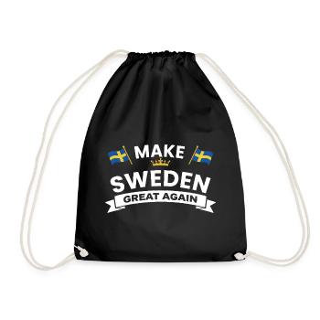 Mach Schweden wieder groß - Turnbeutel - Schwarz - Vorne