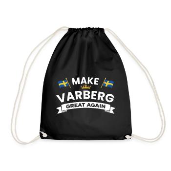Emblème de la Bannière de la Fierté Varberg - Sac de sport léger - noir - Devant