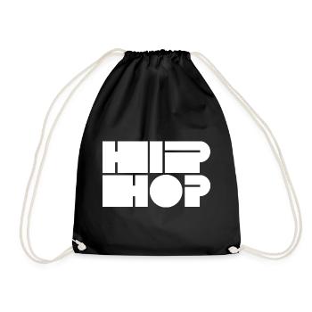 Typographie du bloc hip-hop - Sac de sport léger - noir - Devant