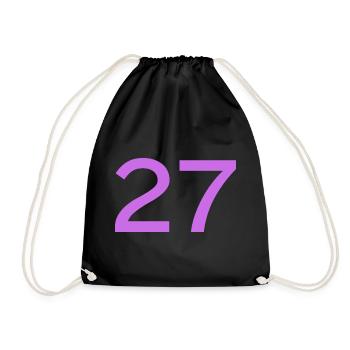 27 - Drawstring Bag - black - Front