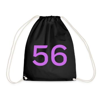 56 - Drawstring Bag - black - Front