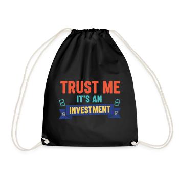 Trust Me Its An Investment Trading Card Collector - Drawstring Bag - black - Front