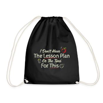 Pas d’humour de classe sans plan de cours - Sac de sport léger - noir - Devant