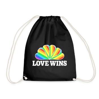 Love Wins - Rainbow Statement Design - Sac de sport léger - noir - Devant