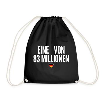Eine von 83 Millionen - Turnbeutel - Schwarz - Vorne