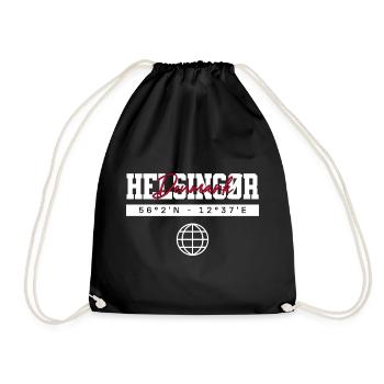 Helsingør Dänemark Koordinaten Reise Souvenir - Turnbeutel - Schwarz - Vorne
