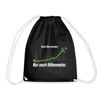 Rentner Fahrrad Ruhestand Radfahren - Turnbeutel - Schwarz - Vorne