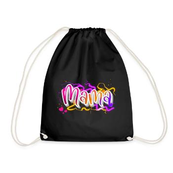 Mom - Drawstring Bag - black - Front