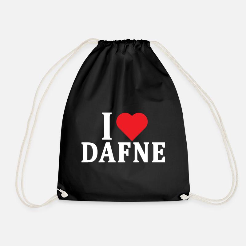 T-Shirt Ich liebe Dafne T-Shirt Geschenkidee - Turnbeutel - Schwarz