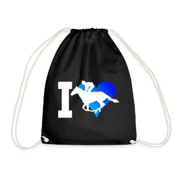 Jagdreiten Reiten Dressour Equestrian - Turnbeutel - Schwarz - Vorne