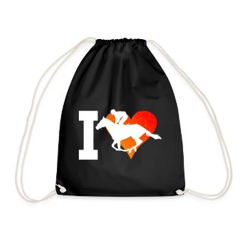 Dressour Racing Riding Riders Show Jumping - Drawstring Bag - black - Front
