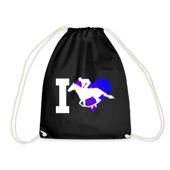 Show jumping Riding Riders Hunting - Drawstring Bag - black - Front
