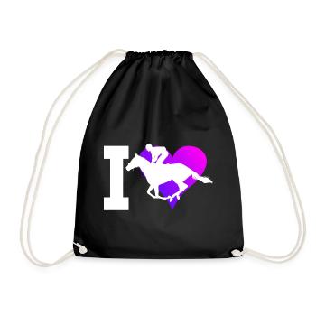 Reiter Reitsport Jagdreiten Equestrian - Turnbeutel - Schwarz - Vorne