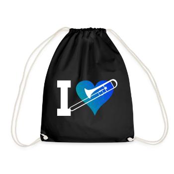Tenor Trombone Trombone Brass Band Brass Instrument - Drawstring Bag - black - Front