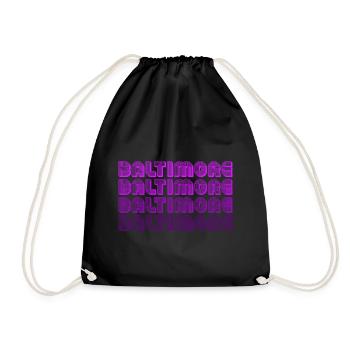 Baltimore Neon Raster - Turnbeutel - Schwarz - Vorne
