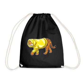 Sweat à capuche d’hiver Tigre - Sac de sport léger - noir - Devant