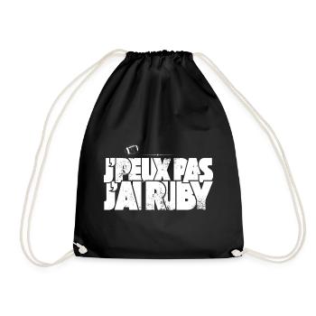 J'peux pas j'ai Rugby - Sac de sport léger - noir - Devant