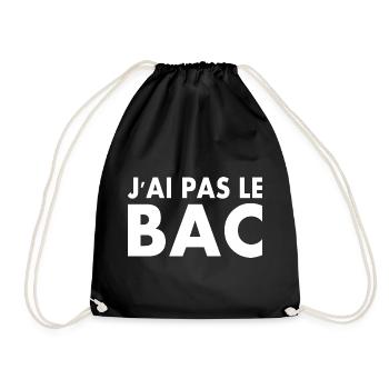 j'ai pas le bac - Sac de sport léger - noir - Devant