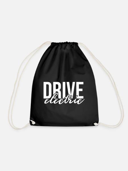 Drive Electric Supercharge - Elektro Auto Fans - Turnbeutel - Schwarz