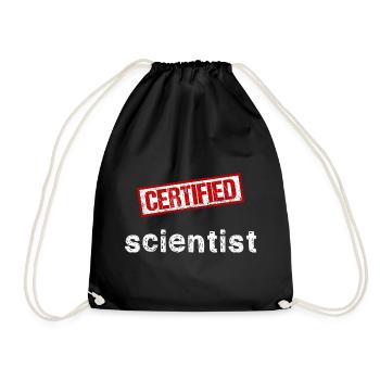 Scientist - Drawstring Bag - black - Front