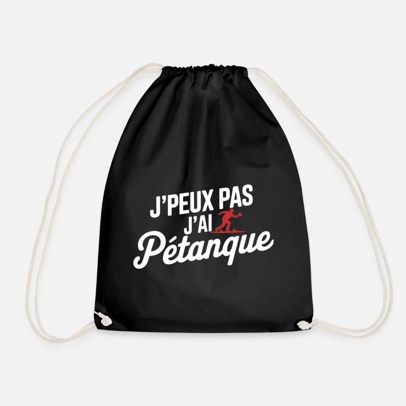 Ich kann nicht, ich habe Petanque - Turnbeutel - Schwarz