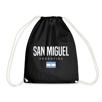 San Miguel Argentina Argentinian - Drawstring Bag - black - Front