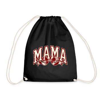 Rouge nœud de maman – Déclaration forte de maman - Sac de sport léger - noir - Devant