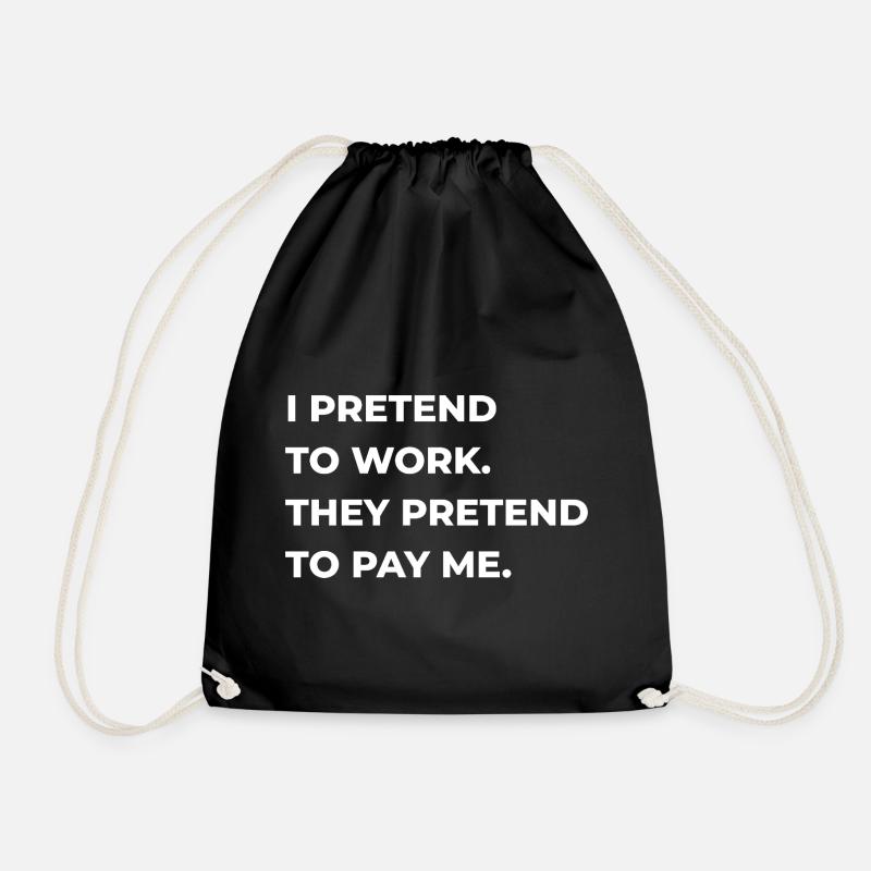 faire semblant de travailler - Sac de sport léger - noir