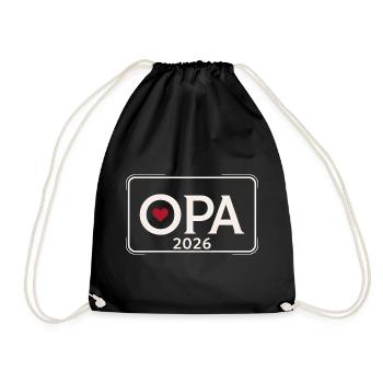 OPA 2026 Stolzer Großvater Ankündigung - Turnbeutel - Schwarz - Vorne