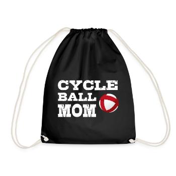 Radball, Radballer, Hallenradsport, Mom, Cycleball - Turnbeutel - Schwarz - Vorne