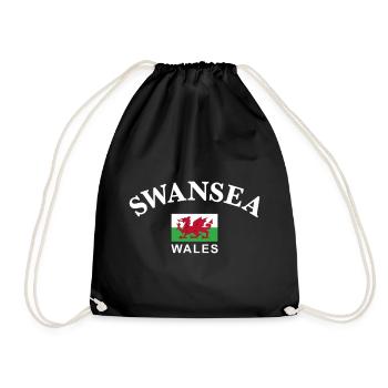 Swansea, Wales - Turnbeutel - Schwarz - Vorne