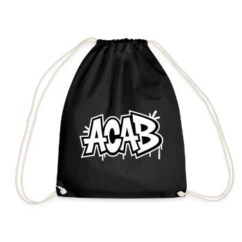 ACAB – Anti-Cops-Tee - Turnbeutel - Schwarz - Vorne