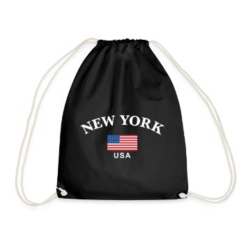 New York, États-Unis - Sac de sport léger - noir - Devant