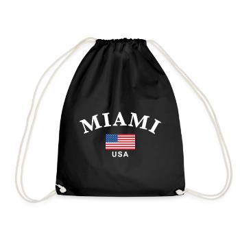 Miami, USA - Turnbeutel - Schwarz - Vorne