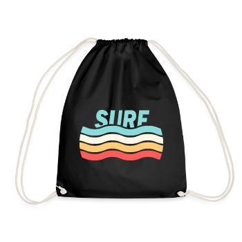 Surf - Turnbeutel - Schwarz - Vorne
