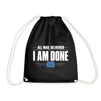 Retired Postman Retired Postman - Drawstring Bag - black - Front