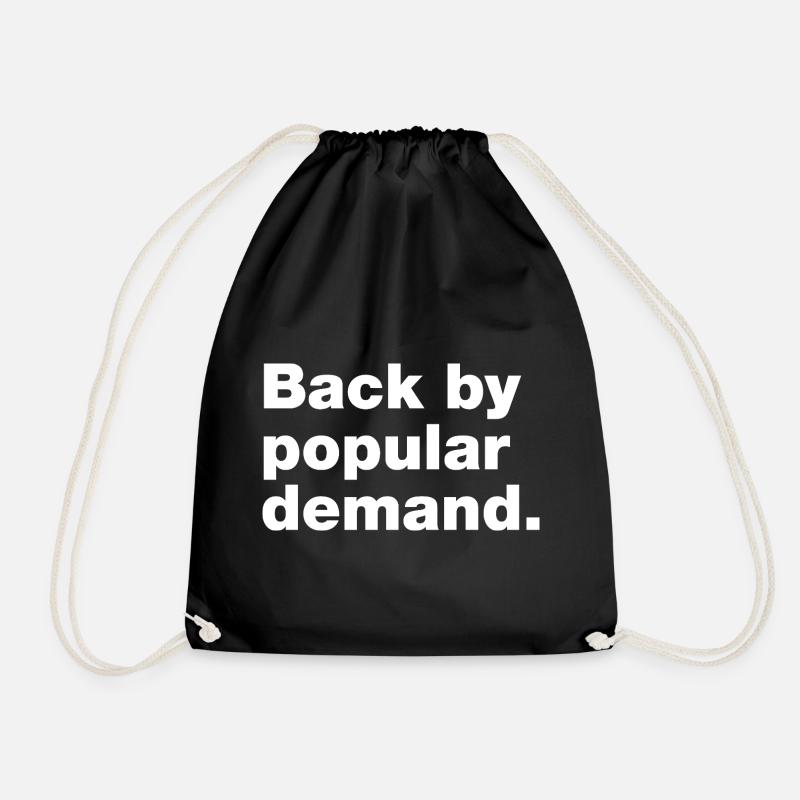 Back by popular demand - Drawstring Bag - black