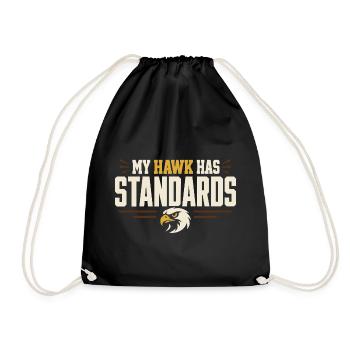 Falconry Falconers Birds of Prey Birds of Prey Guides - Drawstring Bag - black - Front