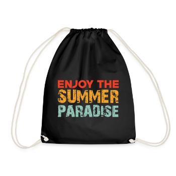 Profitez du paradis estival - Sac de sport léger - noir - Devant