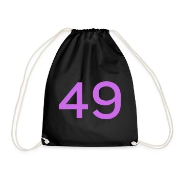 49 - Drawstring Bag - black - Front