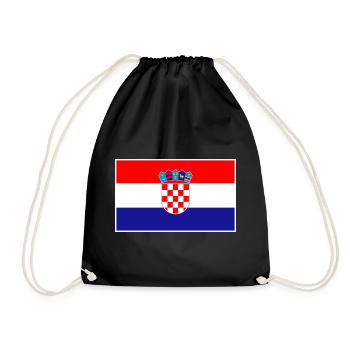 Croatia Flag Classic Frame - Turnbeutel - Schwarz - Vorne