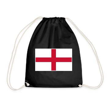 England Flag Classic Frame - Turnbeutel - Schwarz - Vorne