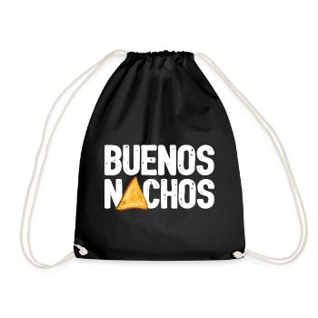 Essen Taco Nachos Grafik - Turnbeutel - Schwarz - Vorne