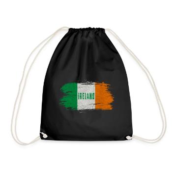 Irlande Vintage Drapeau / Cadeau Belfast Dublin - Sac de sport léger - noir - Devant
